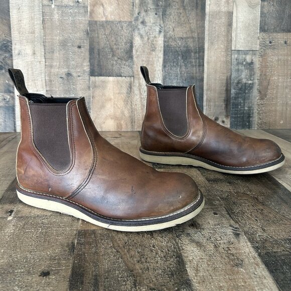 Red Wing 3190 Heritage Chelsea Amber Harness Leather Work Boots Mens 10.5 D - Picture 12 of 12